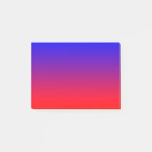 Eenvoudig blauw naar rood post-it® notes (Voorkant)