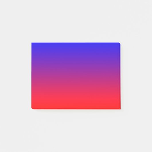 Eenvoudig blauw naar rood post-it® notes (Voorkant)