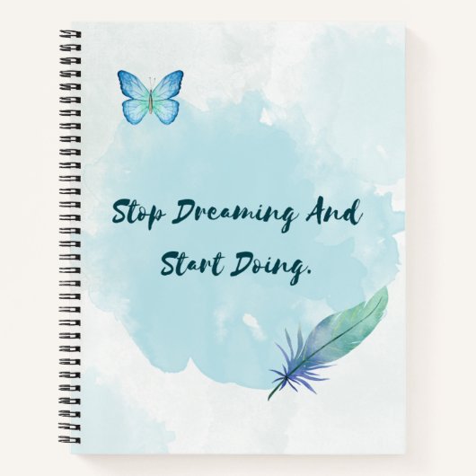 Eenvoudig blauw Notitieboek (Voorkant)