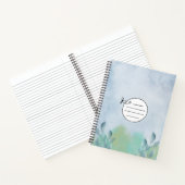 Eenvoudig blauw Notitieboek (Binnen)