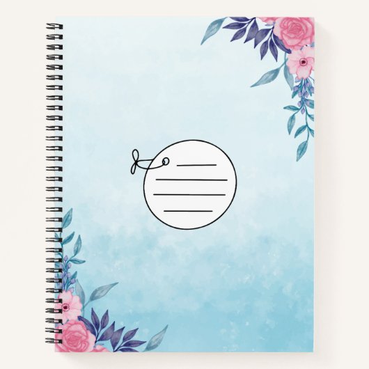 Eenvoudig blauw Notitieboek (Voorkant)