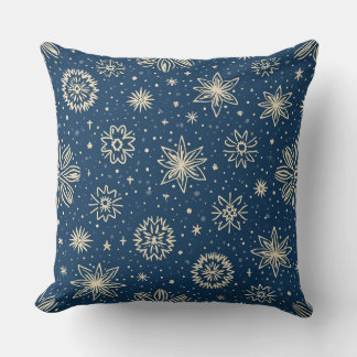 Eenvoudig blauw patroon kussen B
