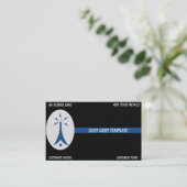 Eenvoudig blauw Pilootbord Visitekaartje (Staand voorkant)