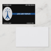 Eenvoudig blauw Pilootbord Visitekaartje (Voorkant / Achterkant)