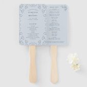 Eenvoudig blauw programma Handje ventilator Handwaaier (Voorkant en achterkant)