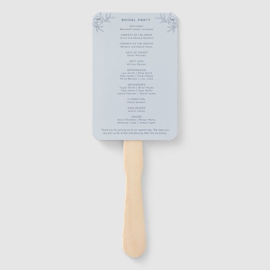 Eenvoudig blauw programma Handje ventilator Handwaaier (Achterkant)