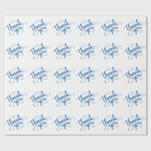 Eenvoudig blauw script | Cerulean Bloeiende Douche Cadeaupapier (Vlak)