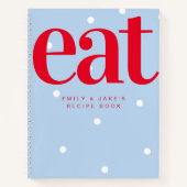 Eenvoudig blauw Spot Couples Verloving Cadeaurecep Notitieboek (Voorkant)