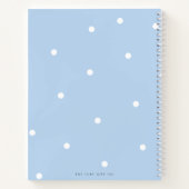 Eenvoudig blauw Spot Couples Verloving Cadeaurecep Notitieboek (Achterkant)