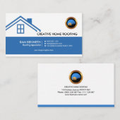 Eenvoudig blauw startscherm van elegant stijlvolle visitekaartje (Voorkant / Achterkant)