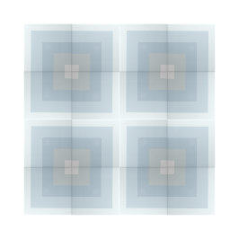Eenvoudig blauw tinten kwart vierkante vorm ontwer tegeltje