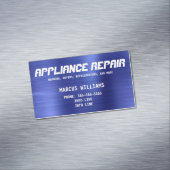 Eenvoudig blauw toestel reparatie magnetisch visitekaartje (Voorbeeld)