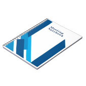 Eenvoudig Blauw Vergadernotitieboek Notitieboek (Linkerzijde)