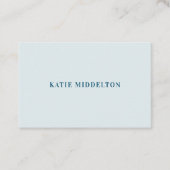 Eenvoudig, blauw visitekaartje (Voorkant)