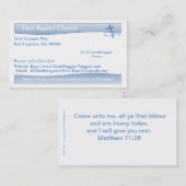 Eenvoudig blauw Visitekaartje (Voorkant / Achterkant)