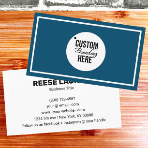 Eenvoudig blauw Visitekaartje