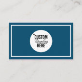 Eenvoudig blauw Visitekaartje (Voorkant)