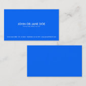 eenvoudig blauw visitekaartje (Voorkant / Achterkant)