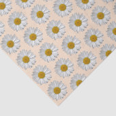 Eenvoudig blauw-waaierpatroon op beige tissuepapier (Detail)