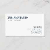 Eenvoudig blauw Waterverf Visitekaartje (Achterkant)