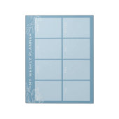 Eenvoudig blauw weekplanner notitieblok (Linkerzijde)