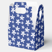 Eenvoudig Blauw Wit Bloemen Daisy Pattern Schattig Bedankdoosjes (Geopend)