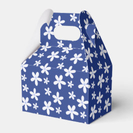 Eenvoudig Blauw Wit Bloemen Daisy Pattern Schattig Bedankdoosjes