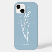 Eenvoudig Blauw Wit Esthetisch Bloemmotief Geperso Case-Mate iPhone Case (Achterkant)