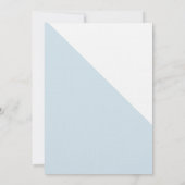 Eenvoudig Blauw Wit Goud Modern Eerste Communie Kaart (Achterkant)