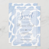 Eenvoudig Blauw Wit Grote Koe Vlekken Dierenpatroo (Voorkant / Achterkant)