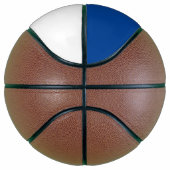 Eenvoudig blauw wit naamnummer basketbal (Rechts)