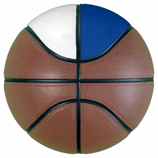 Eenvoudig blauw wit naamnummer basketbal (Rechts)