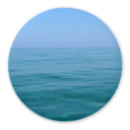 Eenvoudig blauw Zee en Sky Dresser Knop (Voorkant)