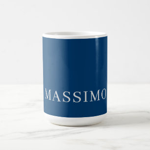Eenvoudig Blauwe Trendy Minimalistische Profession Koffiemok