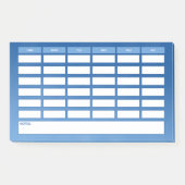 Eenvoudig Blauwe Weekschool Post-it® Notes (Voorkant)