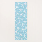Eenvoudig Blauwe Zeesterpatroon Kust Script Naam Yogamat (Achterkant)