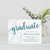 Eenvoudig Blauwgroen Afstuderen | Dark Jade Green  Kaart (Staand voorkant)