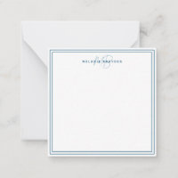 Eenvoudig Blauwgroen blauw minimalismonogram 2 gre