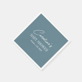 Eenvoudig Blauwgroen blauw minimalistisch custom B Servet (Hoek)