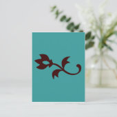 Eenvoudig Blauwgroen Briefkaart (Staand voorkant)