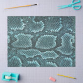 Eenvoudig blauwgroen slangschaalpatroon tissuepapier (Craft)