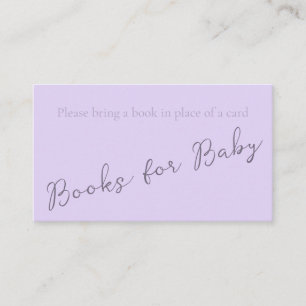 Eenvoudig Bleek monogram lavender Book voor Baby s Visitekaartje