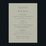 Eenvoudig Bleek Sage Green Wedding Menu<br><div class="desc">Eenvoudig Bleek Sage Green Wedding Menu. U kunt ook de lettertypestijl en -kleuren en de achtergrondkleuren op de voor- en achterzijde wijzigen als u dit wenst via de klik om de optie Verdere aanpassing aan te passen.</div>