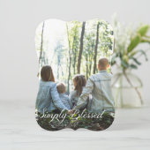 Eenvoudig 'Blessed'-foto met prettige kerstKaart (Staand voorkant)