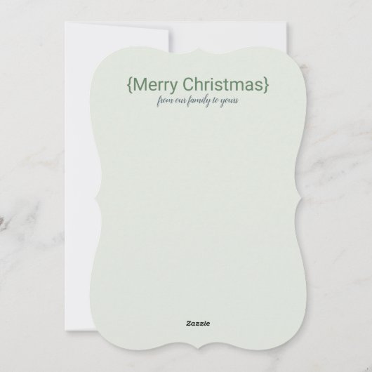 Eenvoudig 'Blessed'-foto met prettige kerstKaart (Achterkant)