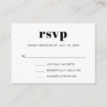 Eenvoudig bloedverwant RSVP