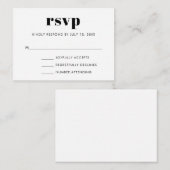 Eenvoudig bloedverwant RSVP Informatiekaartje (Voorkant / Achterkant)