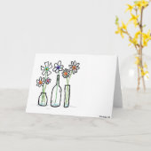 Eenvoudig bloemen kaart (Gele Bloem)