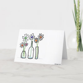 Eenvoudig bloemen kaart