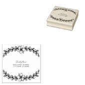 Eenvoudig Bloemen retouradres Rubberen stempel (Gestempeld)